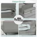 9 Pcs Outdoor Patio Cushions Covers Replacement Waterproof with Zipper for 5 Pcs Patio Furniture Set, Covers Only, Standard