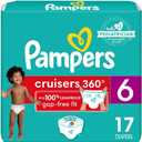 Pampers Diapers - Cruisers 360 - Size 6, 17 Count, Babyproof up to 100% Leakproof Pull-On Diaper (Packaging May Vary)