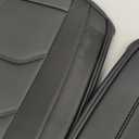 2 Pack Leather Front Car Seat Covers, Bottom Seat Covers for Cars, Driver Car Seat Cover, Luxury Seat Protectors, Waterproof, Full Wrap, for Most Vehicles, Sedan, Truck, SUV(Black)