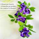 Sumery Expandable Fence Privacy Screen for Balcony Patio Outdoor,Decorative Faux Ivy Fencing Panel,Artificial Hedges (Single Sided Leaves) (2, Branches -Purple Fowers)