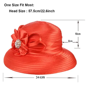 Women's Derby Church Dress and Headpiece (Red)