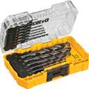 DEWALT Drill Bit Set, 3-Flats Shank,14-Piece, 135 Degree Split Point, for Plastic, Wood and Metal (DWA1184)