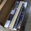 IDEALHOUSE Queen Size Canopy Bed Frame with Nailhead Decoration HeadboardUpholstered Bed Frame with Poles 4 Corner Bed Bracket,Solid Wood Slats Support,No Box Spring Needed,Noise Free,Gray (Grey)