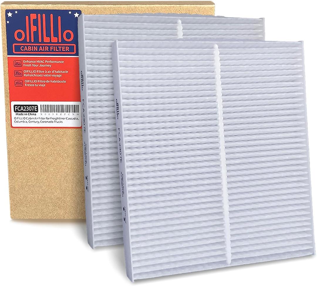 OIFILLIO Cabin Air Filter for Kenworth T660 T680 T800 T880 Peterbilt 579 567 Trucks Replaces 24479, AF55839, PA30093, X1987001, P640110, with Spongy Electrostatic Fibers, 2 Pcs