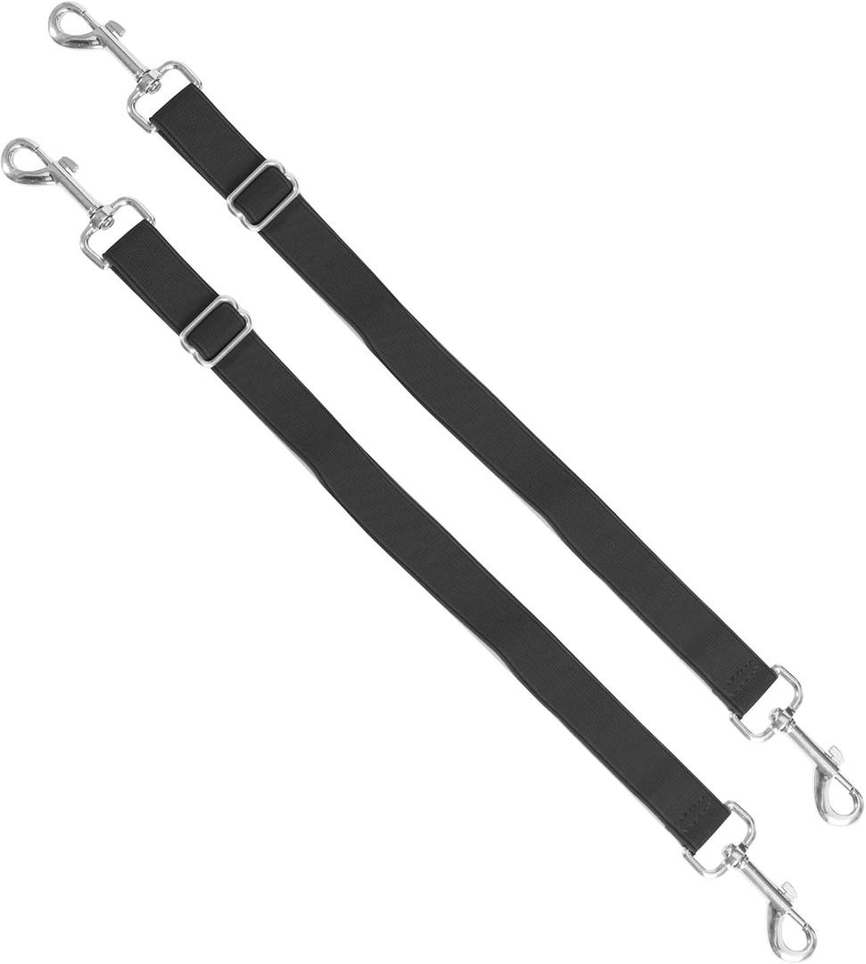 Harrison Howard Fully Elastic Horse Blanket Leg Straps Replacement, Adjustable Stretch Leg Straps for Horse Rugs, Secure Fit for Turnout, Stable & Transport (1 Pair) Royal Black Medium (Belly Surcingle Straps)