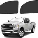 Front Side Window Sun Shade for 2010-2025 Dodge RAM 2500 3500 QuadCab CrewCab MegaCab 4Door, Foldable Window Sunshade Sun Visor Protector, Side Window Shades Blocks UV Rays Heat, Pack of 2