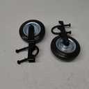 Gate Wheels for Metal Tube Gate with 1-5/8" Thru 2-1/8" Gate Frames, Gate Support Wheel for Chain Link Gate Wheel, Prevent Gate from Dragging, Black (Pack of 2)