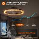 addlon Ceiling Fans with Lights and Remote, 20'' Low Profile Ceiling Fans, 3000-6000K Dimmable Modern Flush Mount LED Fan Light, Fandelier Ceiling Fan for Bedroom, Kitchen, Living Room, Black