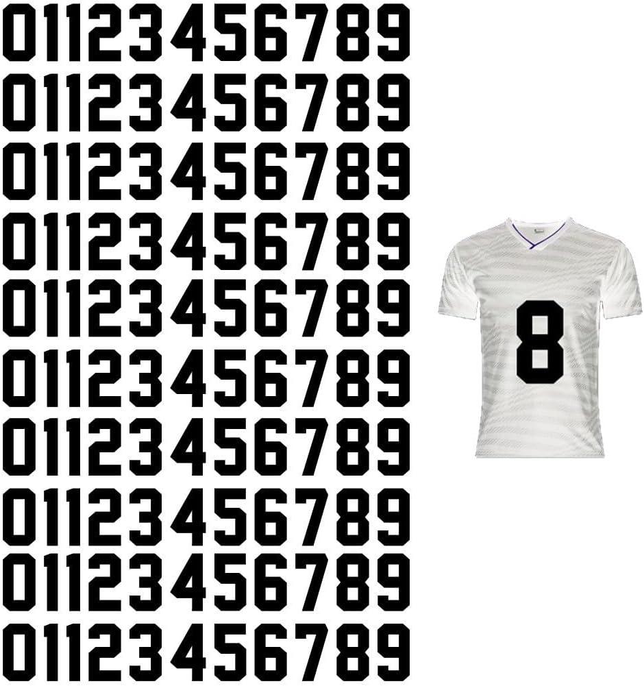 110 Pcs Iron on Numbers, Heat Transfer Numbers 0 to 9 Jersey Numbers for Sports T-Shirts Team Uniform for Soccer Basketball Football Baseball 8 Inch (Black)