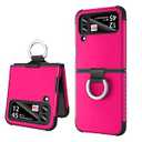 BENTOBEN Samsung Galaxy Z Flip 4 Case, Z Flip 4 5G Case, Heavy Duty 2 in 1 Full Body Rugged Shockproof Protection Cover with Ring Girls Women Boy Men Covers for Galaxy Z Flip 4 6.7”, Hot Pink
