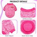 3 Pack Dog Sweaters for Small Dogs Girl Boy Winter Fleece Clothes Warm Soft Dog Sweatshirt Outfit for Dogs Cats Pet Apparel, Pink+Rose+Purple, L