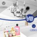Bathroom Counter Organizer and Storage, 7 Slots Detachable Toothbrush Holders for Bathrooms, Anti-Slip Electric Toothbrush and Toothpaste Holder Countertop Vanity Organizer Accessories for Adults Kids