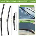 PARRATI Windshield Wipers for ML350 2012-2015/GLE350 2016-2017,26"+23" Front and 12" Rear,OEM Replacement Wiper Blades,Quiet & Streak-Free(Set of 3)