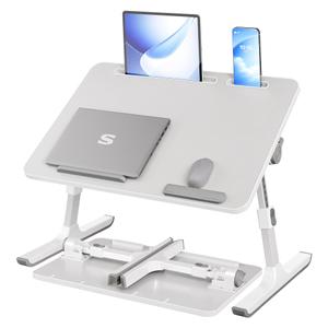 SONGMICS Laptop Bed Desk, Adjustable Lap Desk for Bed with 8 Heights