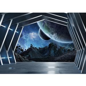 8x6ft Space Backdrop Outer Space Photography Background Science Fiction Birthday Banner Backdrops cp-503