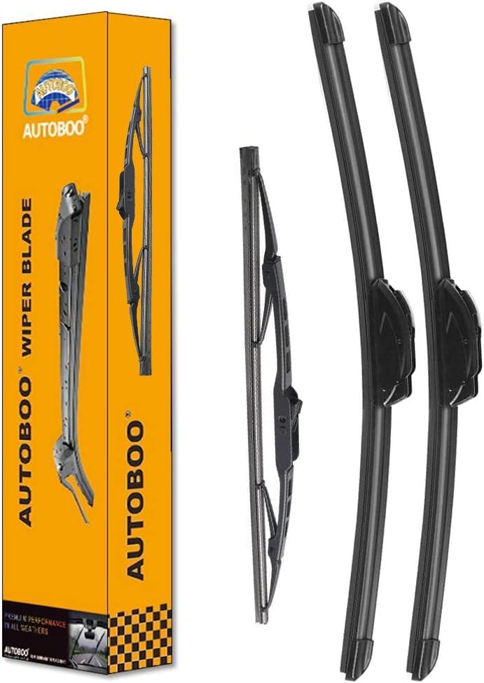 AUTOBOO 22"+21" Windshield Wipers with 10 Inch Rear Wiper Blade Replacement for Nissan Pathfinder 1996-2004 -Original Factory Quality (Pack of 3)