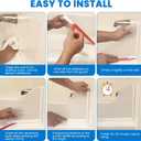 Shower Splash Guards, 2pcs Bathtub Corner Splash Guards Prevent Water Splashing Bathroom Accessories with Self-Adhesive Suitable for Showers, Bath tubs, Kitchen Sinks (9.25"x9.25")