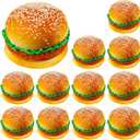CroBlissful 12 Pcs Artificial Hamburgers Realistic Fake Food Bread Model Photography Prop for Kitchen Food Fake Display Home Kitchen Party Decoration