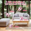 VangeBow Silent Indoor Soccer Balls for Toddlers 1-3, Inflatable Soft Plush Baby Toddler Soccer Ball Toys Gifts for 1 2 3 4 5 Year Old Boy Girl First Birthday Gift (Axolotl, Pump Include)