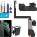 YWLRONG Earpiece Speaker for iPhone 11 Pro Max Ear Speaker Replacement with Light Proximity Sensor Flex Cable Assembly with Repair Tools