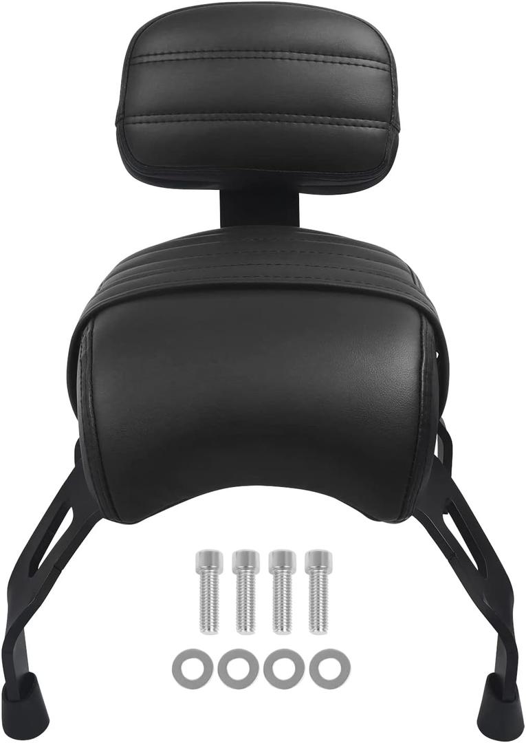Motorcycle Passenger Seat Backrest Rear Sissy Bar Replacement for Indian Scout Bobber ABS Sixty Twenty Rogue 2018-2023 Detachable Backrest(black)