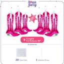 2 x HOUSE OF PARTY Cowgirl Boot Balloons 6 Pcs - 30 Inch Pink Boot Foil Balloon for Last Rodeo Bachelorette Party Decorations, Cowgirl Balloons for Western Themed Birthday Party Decorations Supplies