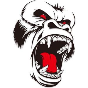 LeosHi Gorilla King Kong Design Car Stickers Tuning SUV Automotive Waterproof Racing Door Bed Pickup Vehicle Truck Vinyl Graphic Decals(Black Right 75CM)