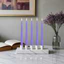 6 Pack 10 Inch Mauve Purple Spiral Taper Candles for Celebrations and Religious Ceremonies, Unscented Dripless Twisted Candlesticks for Dinner Decorative Accents Relaxation and Meditation