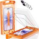 MRGLAS TOP 9H+ Glass 2+2 Packs for iPhone 17 Screen Protector with Camera Lens Protector [Zero Bubble, Auto-Dust Removal] [10X Military Protection] 17 6.3'' Tempered Glass Full Edge Coverage HD Clear