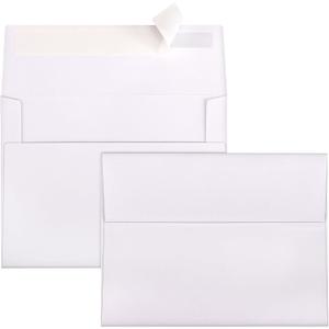 A2 Envelopes Self Seal 500 Pack - 4-3/8 x 5-3/4 White Invitation Envelopes Bulk for Postcard, Wedding, RSVP, Thank You Notes, Announcements, Greeting Cards, Photos