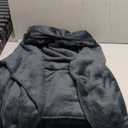 Krifey Wearable Blanket Hoodie, Oversized Sherpa Fleece Sweatshirt with Giant Pocket, Birthday Gifts for Women, Mom, Sister, Dark Gray