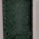 Marble Bathroom Vanity Tray, Natural Luxury Vanity Home Kitchen Bathroom Table Tray, Stone Decorative Countertop Dresser Trays for Key Coffee Perfume Jewelry Makeup (Blackish Green, 12" x 8" x 1.2")