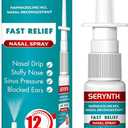 Nasal Spray with Naphazoline HCL Decongestant, Strength 12 Hour Over-The-Counter Medication Nose Spray for Sinus Relief, Nasal Decongestants for Adults & Sinus Congestion, Cooling Menthol, 1 fl oz
