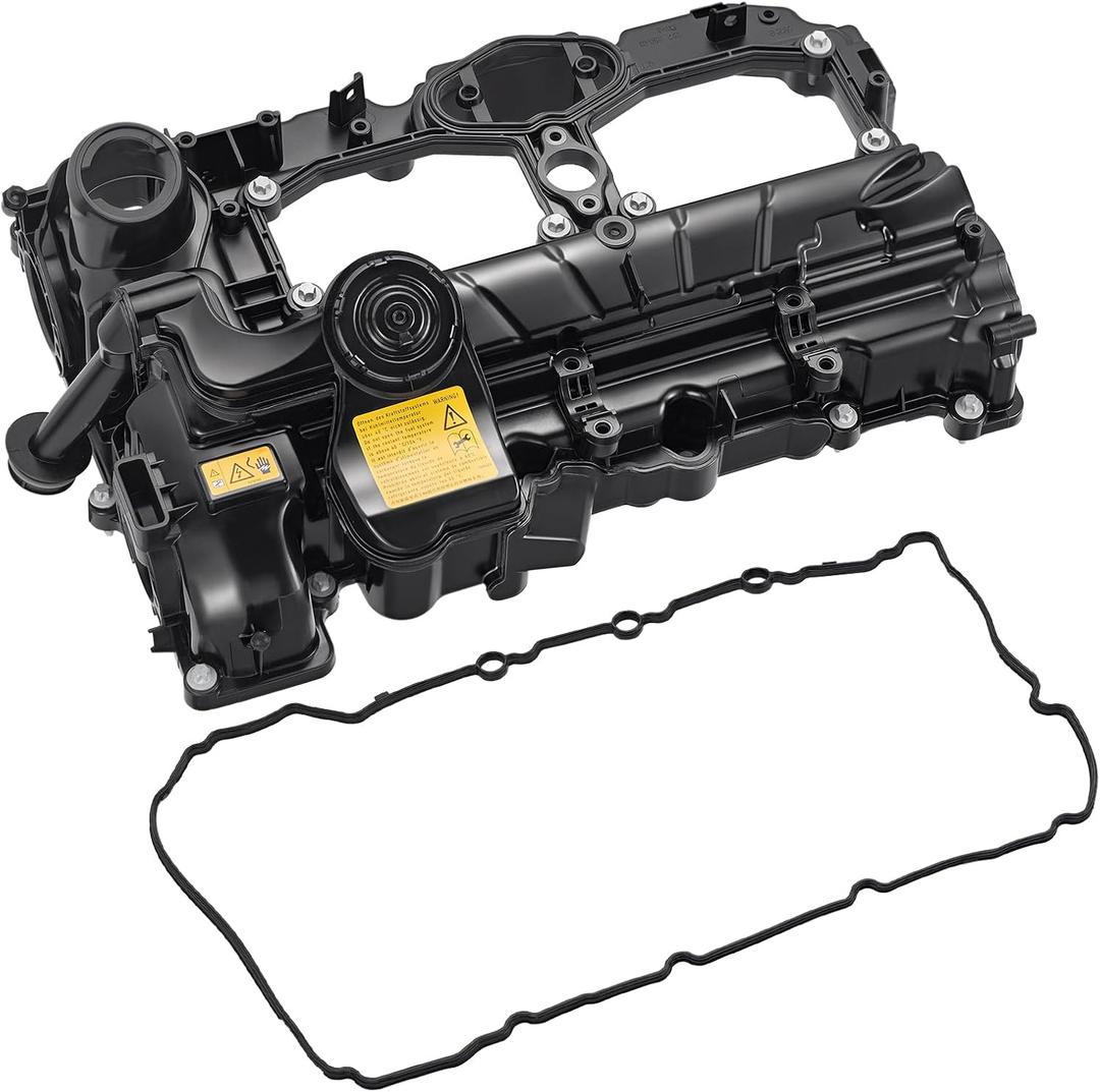BDFHYK 264-517 Engine Valve Cover Kit with Gasket Compatible with BMW X1 2012-2015, X3 2013-2017, X4 2015-2018, X5 2016-2018, 320i 2013-2018, Replace 11127588412