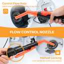 Electric Fuel Transfer Pump, 3GPM Portable Fluid Transfer Siphon Pump with Oil Pipeline, Battery Gas Pumps with Adjustable Flow Control Nozzle for Car/RV(Orange)