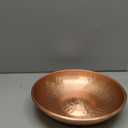 Monarch Abode Pure Copper Hand Hammered Hanging Bird Bath and Feeder w/ Iron Chain, 17-inch Detachable Iron Chain Outdoor Birdbath and Birdfeeder for Garden Backyard Patio & Deck, Bird Water Feeder