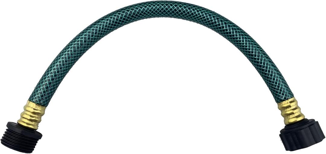 PVC Garden Hose 1/2 Inch, Flexible Water Hose with Male and Female Fittings, No Leaking, Heavy Duty, for Household, Outdoors, Lawns, Patio (1 FT, Green, Plastic Fittings)