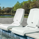Step2 Foldable Adult Flip Seat, Portable Outdoor Chair for Poolside, Tailgating, Camping, Picnic Chair, Provides Back Support When Sitting on Ground, White