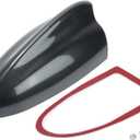 Shark Fin Antenna Cover, AM/FM Signal Roof Aerial Universal for Car Auto SUV Truck Offroad ABS Material with Adhesive Base Dark Gray