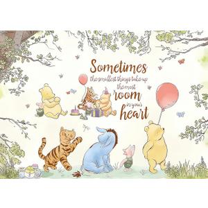 8X6 Classic Winnie Bear Baby Shower Backdrop for Birthday Cake Table Banner Supplies Photo Studio Props Photography Background (H0186)