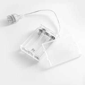 Portable Battery Pack for 5V LED Neon Signs Power Supply,Converting USB Neon Lights to Battery-Powered Type (3AA, Transparent) for Indoor & Outdoor Use Adapter