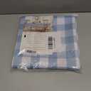 Veblandy Checkered Tablecloth Rectangle Waterproof Gingham Table Cloth Washable Buffalo Plaid Table Cover Wrinkle Free for Kitchen, Dining and Outdoor Picnic, 60 x 102 Inch, Light Blue and White