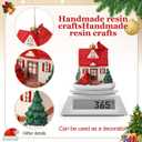 Thyle Cardinal Birdhouse Christmas Ornament Hand Painted House Ornament with Red Bird Tree Cardinal House Table Centerpiece Vintage Gifts for Holiday Christmas Tree Winter Home Decoration