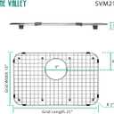 Serene Valley Sink Bottom Grid 21" X 13", Rear Drain with Corner Radius 2", Sink Protector SVM2113R