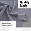 indistar Home Blackout Curtains Double Layer Solid Sheer Grommet Top Window Curtain Panel Pair, 52Wx63L,Greyish White