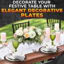 Plastic Chargers for Dinner Plates Set of 4 - Large 13" Round Design -Colorfast and Elegant, Suitable for Dinner Settings, Weddings | Summer Table Decor, Great Gifts for Mom, Faux Wood Charger Plates