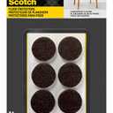 Scotch Felt Pads, Felt Furniture Pads for Protecting Hardwood Floors, Round, Brown, 1.5-in Diameter, 24 Pads