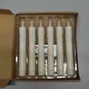 Homemory 7 Inches Flameless Taper Candles with Remote Timer, Short Led Candlesticks with 3D Flickering Light, Battery Operated Candles with Lifelike Flame for Wedding Home Xmas Decor, Ivory, 6 Pcs