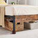 Wooden Furniture Bed Risers - 3 Inch Circle Heavy Duty Furniture Height Extenders Lifts for Sofa Couch Desk Chair Table Base Raising Space, Convenient Store and Cleaning, Pack of 4