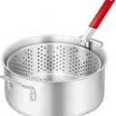 10QT Outdoor Fish Fryer Kit  Heavy-Duty Aluminum Pot & 6.7QT Basket, Propane Deep Fryer for Seafood, Turkey, Chicken & More